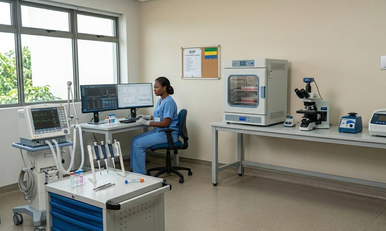 Équipement médical installé par BEG Gabon