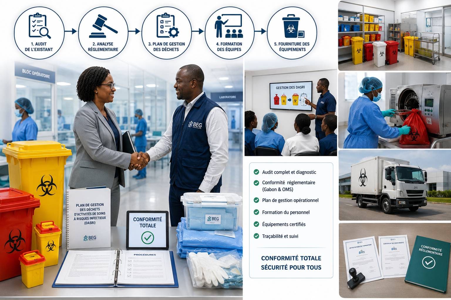 Conformité réglementaire DASRI BEG Gabon
