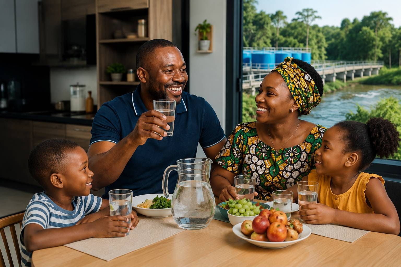 Eau propre bénéfices santé Gabon